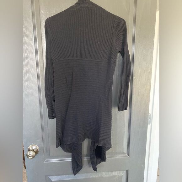 Black Open Front Maternity  Cardigan Sweater - Picture 3 of 3